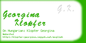 georgina klopfer business card